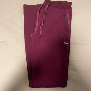 Wine Greys Anatomy Scrubs. Small top and small tall bottoms.